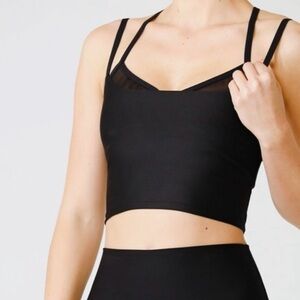 ALO Airlift Double Check Bra Tank in Black